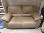 Lederen zetel, uitklapbaar, 2-persoons + 1-persoons, Huis en Inrichting, Fauteuils, Ophalen, Gebruikt, Modern, Leer