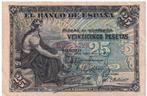 Spanje 25 pesetas 1906 (VF) p57a, Verzenden, Overige landen, Los biljet