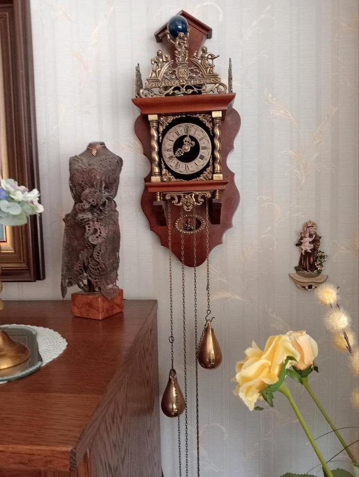 Antieke wandklok, Antiek en Kunst, Antiek | Klokken, Ophalen of Verzenden