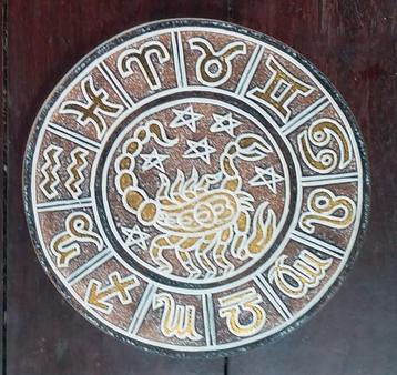plaque murale signe astrologique zodiaque 30 cm scorpion  beschikbaar voor biedingen