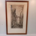 Romain Malfliet ets "Stoelstraatje - Antwerpen", Antiek en Kunst, Kunst | Etsen en Gravures, Ophalen of Verzenden