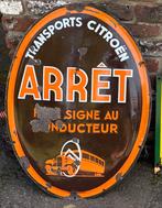 Ovaal bol Citroen transports emaille reclamebord, Verzamelen, Ophalen of Verzenden, Gebruikt, Reclamebord