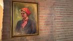 Schilderij dame, incl mooie kader, Antiek en Kunst, Kunst | Schilderijen | Klassiek, Ophalen