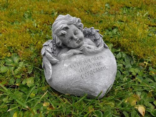 grafbeeld in een hart met engel, Jardin & Terrasse, Statues de jardin, Neuf, Enlèvement ou Envoi