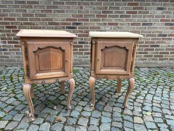Eiken nachtkastjes (set) beschikbaar voor biedingen