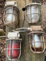 Oude koperen scheepslampen 3 stuks, Antiek en Kunst, Ophalen