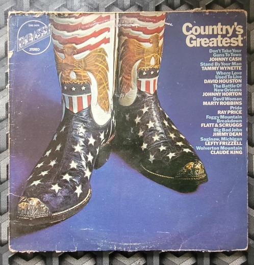 LP Country's Greatest J. Cash, R. Price...), CD & DVD, Vinyles | Country & Western, Utilisé, Enlèvement ou Envoi