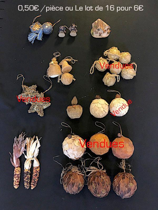 16 décorations de Noël diverses, Divers, Noël, Utilisé, Enlèvement ou Envoi