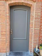 Voordeur hout kwartsgrijs, Doe-het-zelf en Bouw, Ophalen of Verzenden, Zo goed als nieuw, Hout, Buitendeur