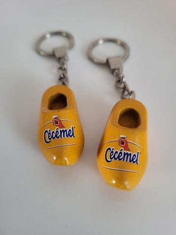 2x sleutelhanger houten klompjes cécémel cecemel klompje beschikbaar voor biedingen