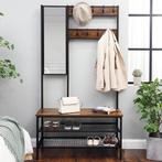 Kapstok met schoenenrek, bank en spiegel, Huis en Inrichting, Ophalen, Zo goed als nieuw, Metaal, Staande kapstok