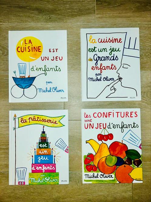 La cuisine est un jeu d’enfants - Michel Oliver - 4 livres, Boeken, Kookboeken, Nieuw, Ophalen