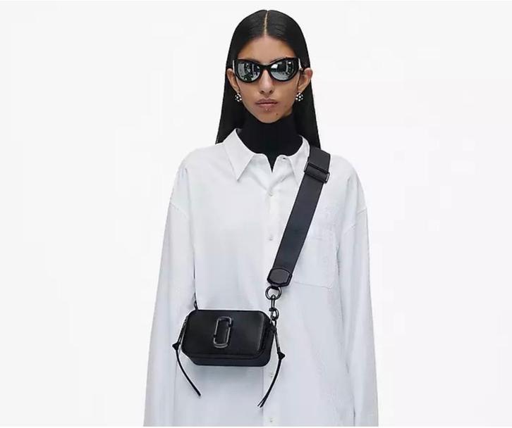 Handtasje Marc Jacobs - The Snapshot DTM - zwart leder., Handtassen en Accessoires, Tassen | Damestassen, Nieuw, Handtas, Zwart