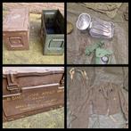 Matériel de l'armée, boîtes métalliques pour munitions ABL, Collections, Objets militaires | Seconde Guerre mondiale, Enlèvement