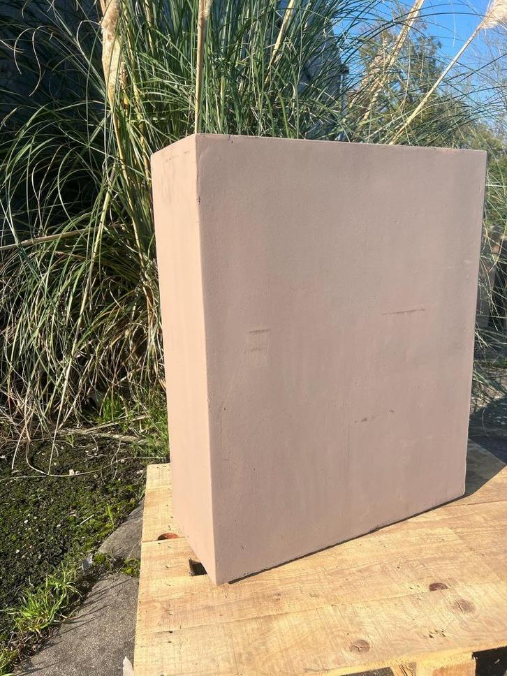 Clayfibre plantenbak 60x24x74, Tuin en Terras, Bloembakken en Plantenbakken, Nieuw, Steen, Binnen, Balkon, Tuin, 60 cm of meer