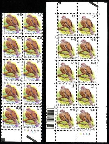 20x #3135 (0,41€ tourterelle turque, oiseauxBuzin) curiosité, Enlèvement ou Envoi, Non oblitéré, Sans enveloppe, Gomme originale