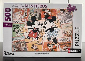 Puzzel Disney Mickey en Minnie Mouse beschikbaar voor biedingen