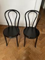 Twee zwarte IKEA “Thonet” stoelen, Huis en Inrichting, Ophalen, Kunststof, Twee, Zwart