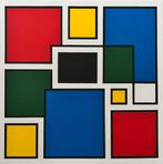 Kleurensymfonie in Abstracie, Antiek en Kunst, Kunst | Schilderijen | Abstract, Ophalen of Verzenden