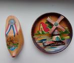 vintage 2 houten souvenirs Holland klomp en windmolen, Ophalen of Verzenden, Gebruikt