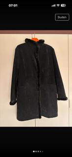 Suedes zwart jas, Zwart, Maat 42/44 (L), Ophalen of Verzenden, Zo goed als nieuw