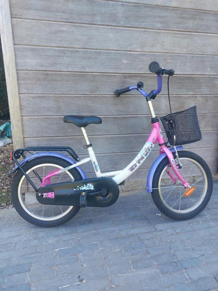 Meisjesfiets 16 inch, Fietsen en Brommers, Fietsen | Meisjes, Gebruikt, 16 inch, Handrem, Ophalen
