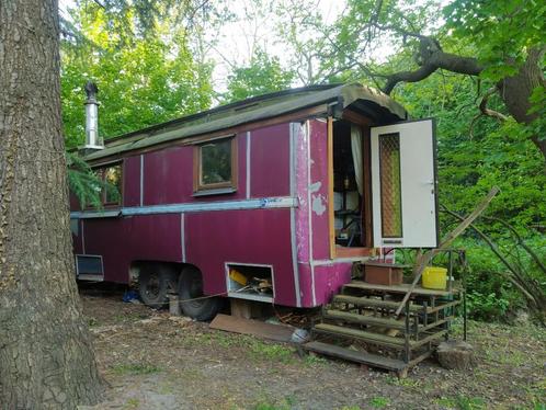 Authentieke woonwagen / tiny house, Caravans en Kamperen, Caravans, Particulier, tot en met 2, 8 meter en meer, Ophalen