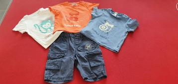 Ensemble 3 t-shirts et pantalon - T74 (12m) - Obaïbi - NEUF beschikbaar voor biedingen