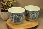 Bloempotten Delfts Blauw, Tuin en Terras, Bloempotten, Ophalen of Verzenden, Gebruikt, Binnen