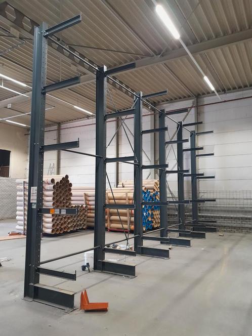 Partij Draagarmstelling enkelzijdig zwaar 12st 5.0x0.85m, Zakelijke goederen, Kantoor en Winkelinrichting | Magazijn, Stelling en Opslag