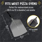 Luxe opklapbare pizza steel greep schep RVS, Huis en Inrichting, Ophalen of Verzenden, Nieuw, Gietijzer, Overige typen