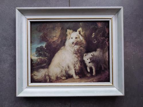 Schilderij reprint - witte honden, Antiek en Kunst, Kunst | Schilderijen | Klassiek, Ophalen of Verzenden