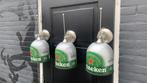 Te Koop Heineken wandlampen Van RVS 3 Stuks met dimmer, Verzamelen, Biermerken, Heineken, Verzenden