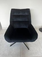 Zwarte draai fauteuil, Ophalen, Zwart, Zo goed als nieuw, Metaal