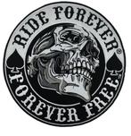 Ecusson thermocollant motard Ride Forever Forever Free - 90x, Neuf