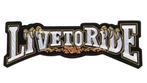 Biker strijkpatch Live to Ride (wit) - 322 x 113 mm (XL), Ophalen of Verzenden, Nieuw