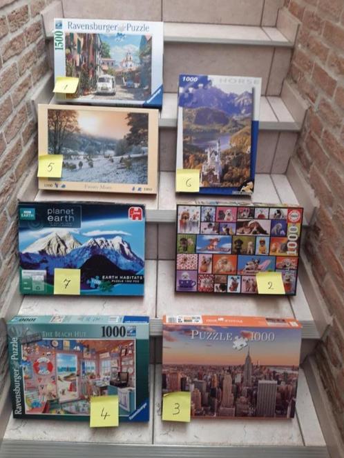 19 stuks puzzels, zijn volledig,, Hobby en Vrije tijd, Overige Hobby en Vrije tijd, Ophalen of Verzenden