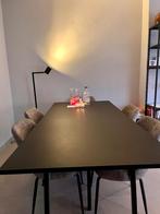 Tafel Hay zwart met 6 bijpassende stoelen alles voor 500€, 100 tot 150 cm, 50 tot 100 cm, Zo goed als nieuw, Vijf personen of meer