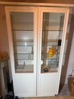 Vitrinekast glas met verlichting wit, Huis en Inrichting, Ophalen, 200 cm of meer, 50 tot 100 cm, Glas