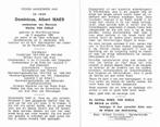 Bidprentje Dominicus Albert MAES-Oud-strijder 14-18 en 40-45, Verzamelen, Bidprentjes en Rouwkaarten, Ophalen of Verzenden, Bidprentje