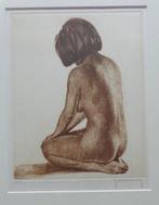 ROGER HEBBELINCK / RUGGELINGS NAAKT / KLEURETS / 51x41cm KAD, Antiek en Kunst, Kunst | Litho's en Zeefdrukken, Ophalen of Verzenden