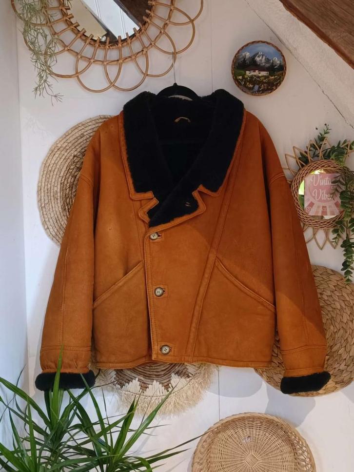 Vintage lammy shearling schapenvacht jas Afghaanse 70s 80s, Kleding | Dames, Jassen | Winter, Zo goed als nieuw, Maat 46/48 (XL) of groter