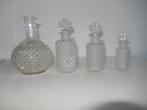 Set van 4 glazen Karaffen, Glas, Overige typen, Overige stijlen, Gebruikt