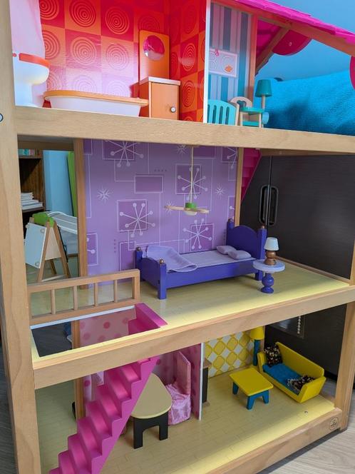 Poppenhuis barbie-maat, Kinderen en Baby's, Speelgoed | Poppenhuizen, Gebruikt, Poppenhuis, Ophalen