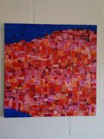 Mediterrane stad - abstract schilderij, Antiek en Kunst, Ophalen