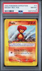 Pokemon Expedition Base Set Reverse Foil Magby PSA 8 WOTC, Verzenden, Nieuw, Losse kaart, Foil