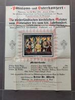 Affiche Paasconcert 1916 Brussel Passions konzert, Ophalen of Verzenden, Zo goed als nieuw