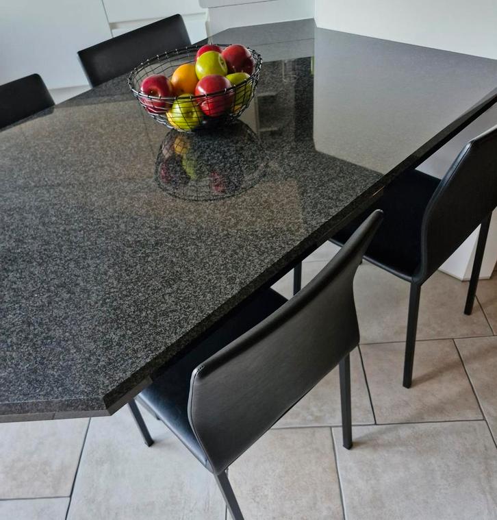 marmeren tafelblad, Huis en Inrichting, Keuken | Keukenelementen, Zo goed als nieuw, Minder dan 100 cm, 50 tot 100 cm, Zwart, Ophalen