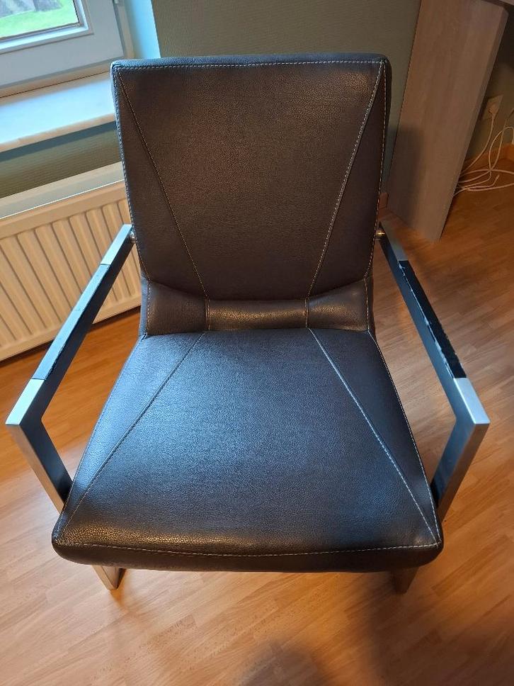 Fauteuils de salon, Maison & Meubles, Chaises, Comme neuf, Deux, Métal, Brun, Enlèvement