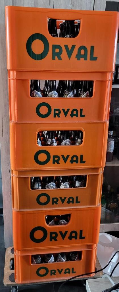 Orval (6 bakken - oudste van 2018), Verzamelen, Biermerken, Zo goed als nieuw, Flesje(s), Overige merken, Ophalen
